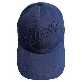 Casquette de baseball Gucci en coton bleu marine