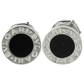 Bulgari Brincos de ouro branco e ônix