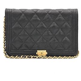 Chanel Boy WOC Caviar Black Series