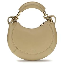 Chloé Borsa a tracolla Bos Taurus in pelle di vitello beige