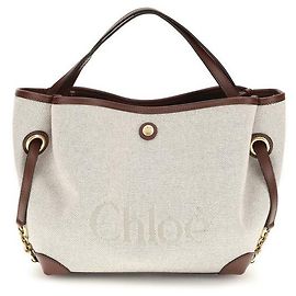 Chloé Schultertasche aus beigem Stoff