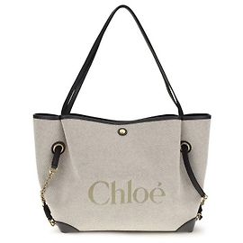 Chloé Bolsa de ombro em algodão cinza