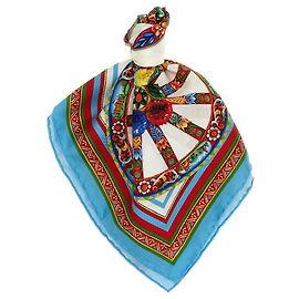 Dolce & Gabbana Sciarpa di seta multicolore