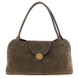 Versace Borsa a tracolla in vitello marrone