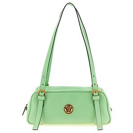 Versace Borsa a tracolla in pelle di agnello bicolore