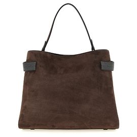 Brunello Cucinelli Borsa in pelle di vitello marrone