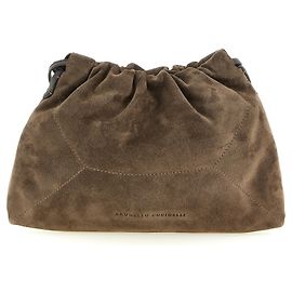 Brunello Cucinelli Clutch in pelle di vitello marrone