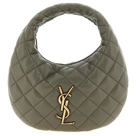 Autre Marque Graue Lammleder-Handtasche