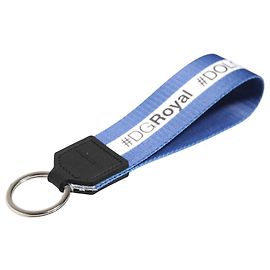 Dolce & Gabbana Holder Schlüsselanhänger aus PVC und Polyester Logo Blau und Weiß
