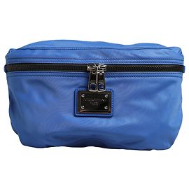 Dolce & Gabbana Blue Logo Plaque Nylon Waist Fanny Pack Men's Borse Bag