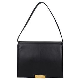 Jil Sander Sac à épaule en cuir noir