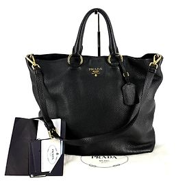 Prada  mala Tote e mala de ombro em Vitello Daino