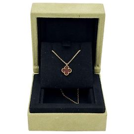 Van Cleef & Arpels Collana Sweet Alhambra in oro rosa e cornalina