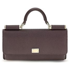 Dolce & Gabbana Borsa a tracolla Bos Taurus in pelle di vitello marrone