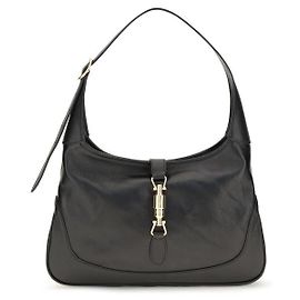 Gucci Schultertasche aus schwarzem Ziegenleder