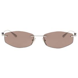 Balenciaga Occhiali da sole in metallo argento