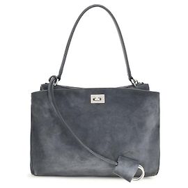 Balenciaga Bolso Bos Taurus de piel de becerro gris