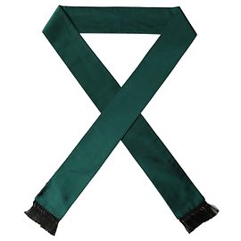 Dolce & Gabbana Stola in pizzo con frange in seta satinata verde da uomo