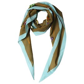 Dolce & Gabbana Sciarpa Stole in Pizzo di Cotone Teddy Bear Marrone da Uomo