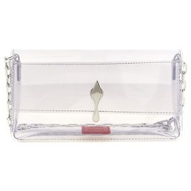 Christian Louboutin Clutch in PVC argento