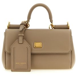 Dolce & Gabbana Crossbody-Tasche aus beigem Kalbsleder