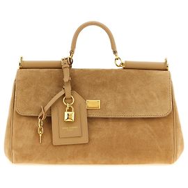 Dolce & Gabbana Handtasche aus Kalbsleder in Beige