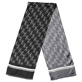 Dolce & Gabbana Foulard di seta Black Horseshoe x Sciarpa da uomo