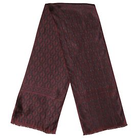 Dolce & Gabbana Foulard X Scarf in seta paisley bordeaux e nero