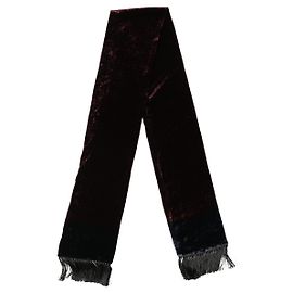 Dolce & Gabbana Sciarpa X in rayon con motivo geometrico e frange nero e rosso
