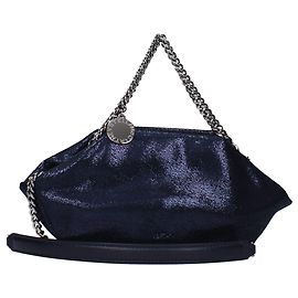 Stella Mc Cartney Bolsa de mão Stella McCartney em couro azul com efeito metálico
