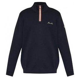 Moncler Sweatshirt mit Polo-Kragen und gesticktem Logo