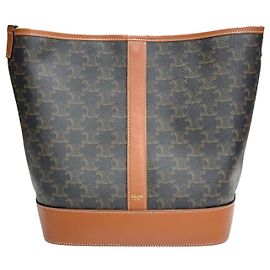 Céline mala Bucket Média em Lona Triomphe