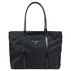 Prada Borsa a tracolla con rifiniture in Pocono nero