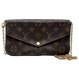Louis Vuitton Borsa a tracolla Monogram Pouch Felicie con catena