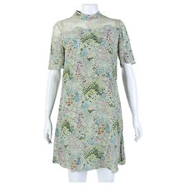 Vestido de renda de seda Valentino