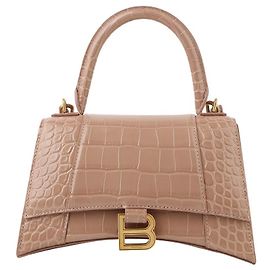 Balenciaga Picca tracolla Hourglass con effetto coccodrillo