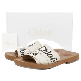 Chloé Woody Slipper Slide White