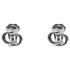 Brincos Dior CD Logo Prateados