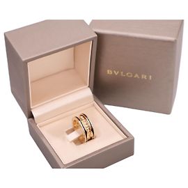 Bulgari Anillo Rock Rose Gold Black Ceramic Ring