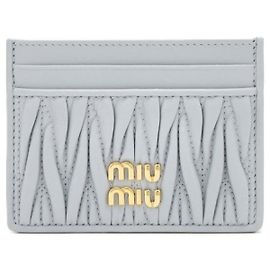 Miu Miu Kartenetui aus gestepptem Nappa-Leder