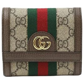 Gucci Cartera GG Supreme Ophidia Gold