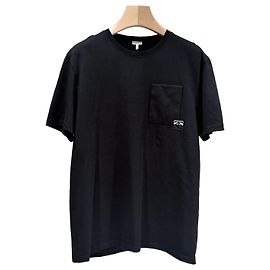 Loewe Logo Pocket Relaxed Fit Cotton T-Shirt Black