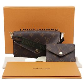Louis Vuitton Borsa a tracolla Felicie Strap and Go Monogram Canvas Khaki Green
