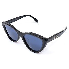 Fendi Gafas de sol de mujer Cat Eye con logo en la patilla y montura negra