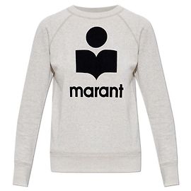Isabel Marant Sweat-shirt en coton avec logo Ecru