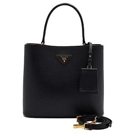 Prada Borsa Tote e Borsa a Tracolla Saffiano Panier Double Large
