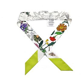 Gucci Pañuelo de cinta de seda estampado