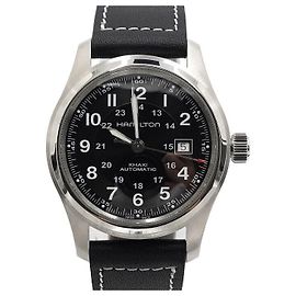 Autre Marque Orologio da uomo Khaki Field Automatic con cinturino in pelle