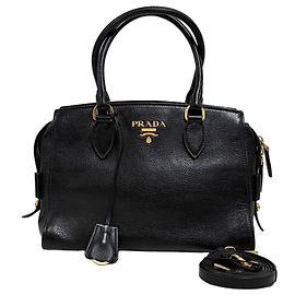 Prada Sac Cabas en Cuir de Veau Sac à Main Noir