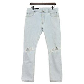 Balmain Pantaloni in denim da uomo Biker Slim Fit lavati eダメージ